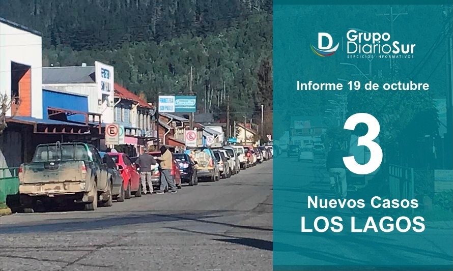 Los Lagos confirmó 3 nuevos casos de covid-19