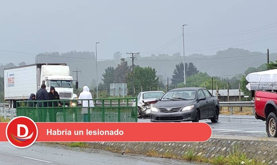 Paillaco: Alarma por accidente automovilístico en ruta 5 Sur