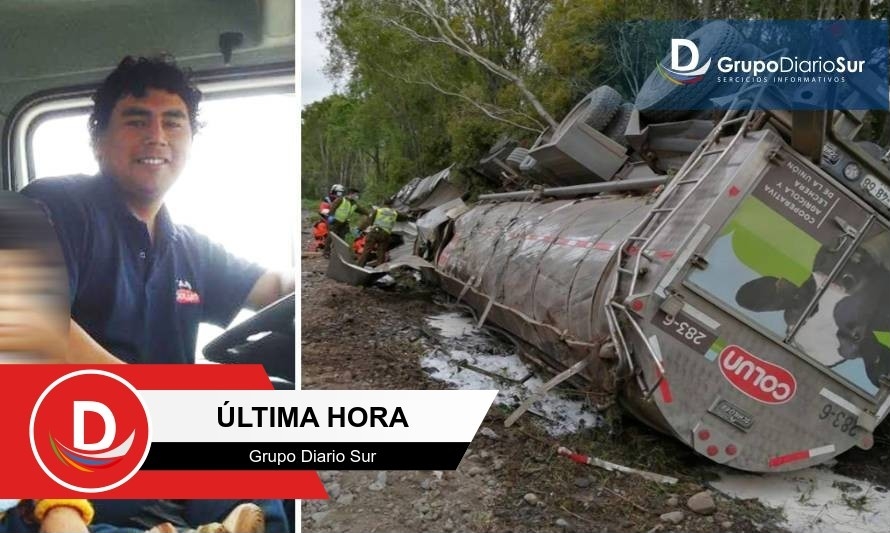 Conductor unionino falleció en accidente de camión lechero en Río Bueno