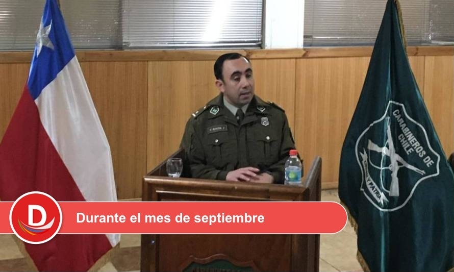 Carabineros de Valdivia informó disminución de 23% en delitos de mayor connotación social