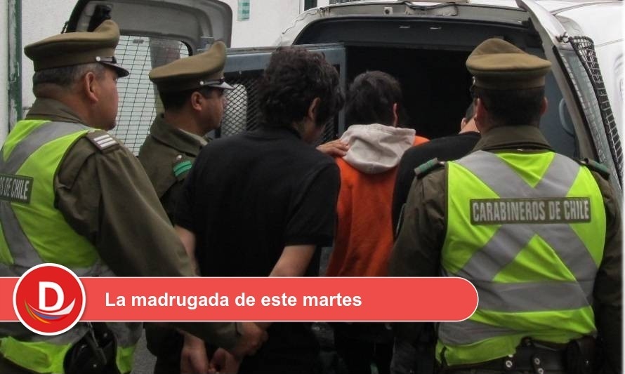 Carabineros de Valdivia detuvo a 3 adultos y un menor por robo frustrado