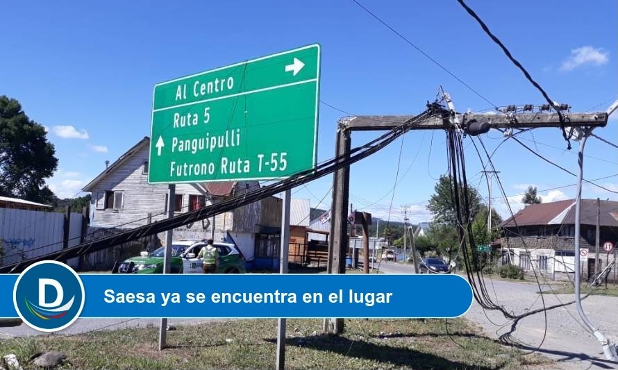 Corte de energía en la ciudad de Los Lagos