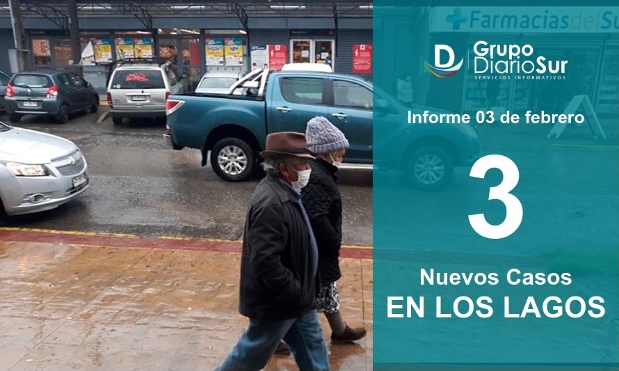 Hombre de 89 años es uno de los 3 contagios de Los Lagos