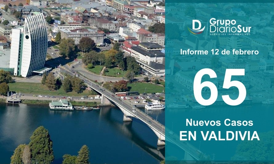 Valdivia suma este viernes 65 contagios de Covid