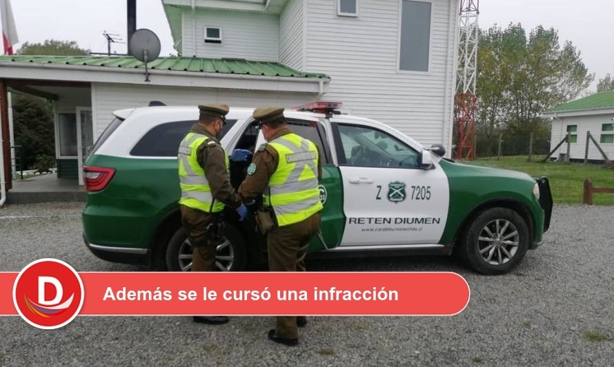 Carabineros detuvo a conductor que tenía 2 órdenes de aprehensión pendientes