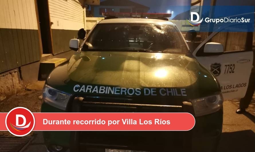 Vehículo de Carabineros de Los Lagos fue atacado por desconocidos