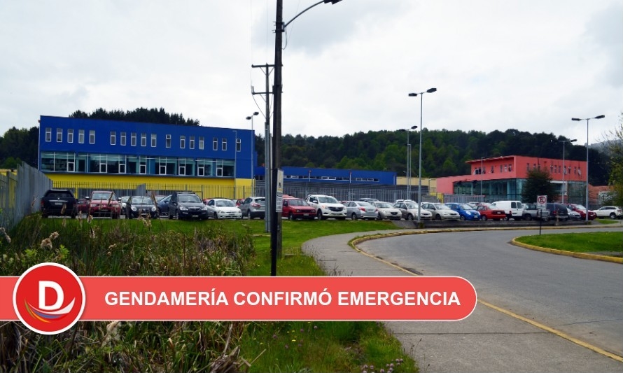 Gendarmes controlaron amago de incendio en la cárcel de Valdivia