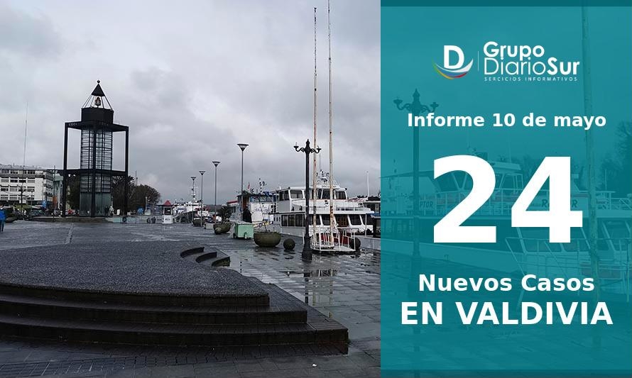 Valdivia sumó 24 contagios y redujo cantidad de casos activos