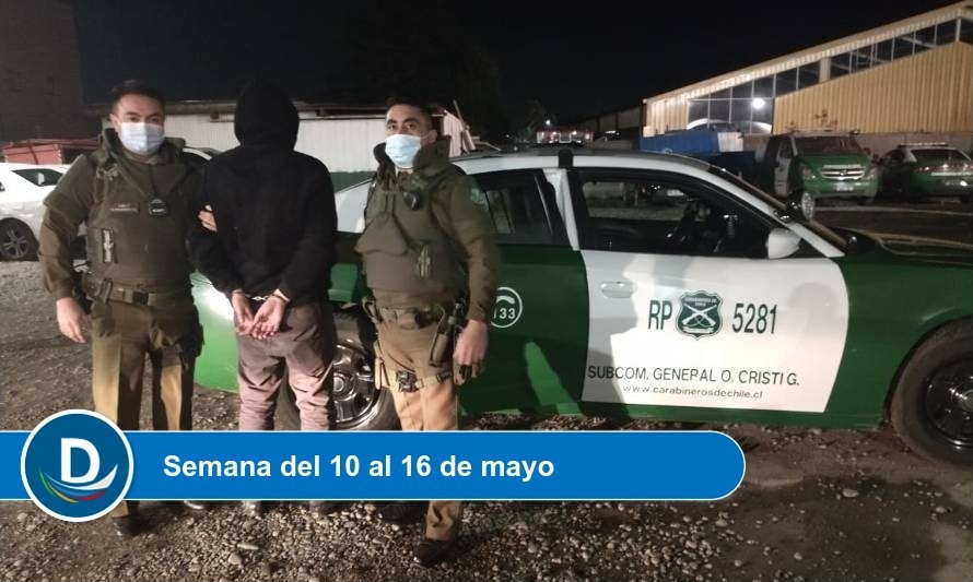 Balance semanal de Carabineros arrojó 136 detenciones en Los Ríos