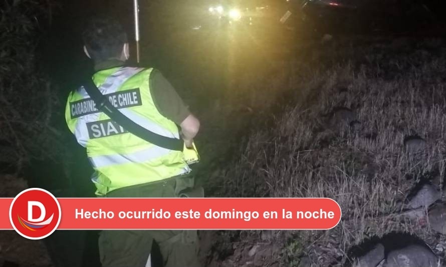 Investigan atropello de peatón en ruta que une cruce Los Tambores con Río Bueno