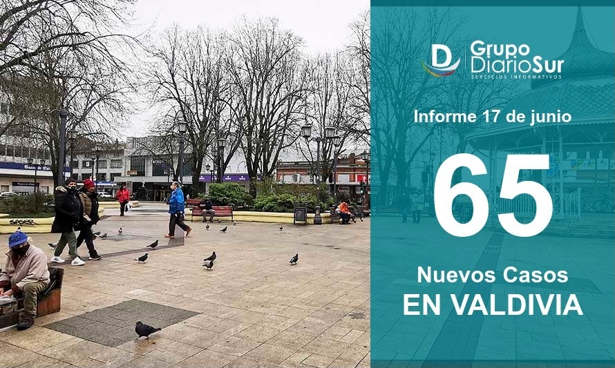 Valdivia sumó 65 contagios y mantuvo su número de casos activos en 386