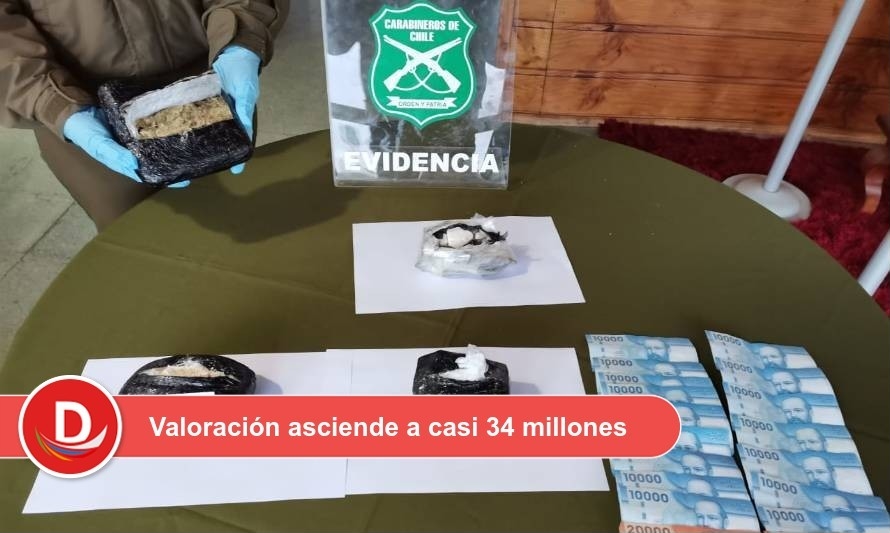 Carabineros vuelve a incautar kilos de droga desde un bus interregional