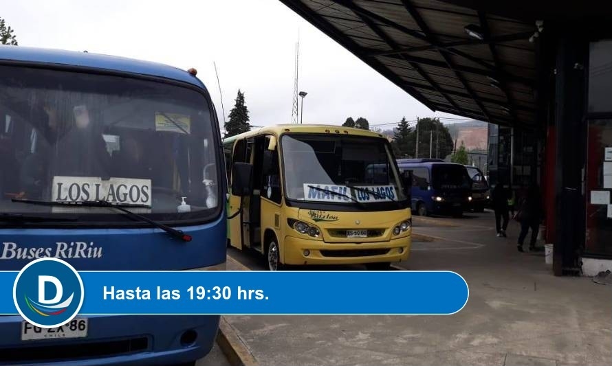 CODEBUS Los Lagos señala que extenderá horario de atención del terminal de buses