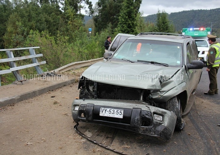 Accidente de tránsito se produjo en la ruta 5 sur en el sector del cruce Lipingue  