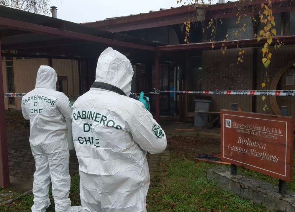  Millonarias pérdidas tras incendio de un laboratorio de UACH Valdivia